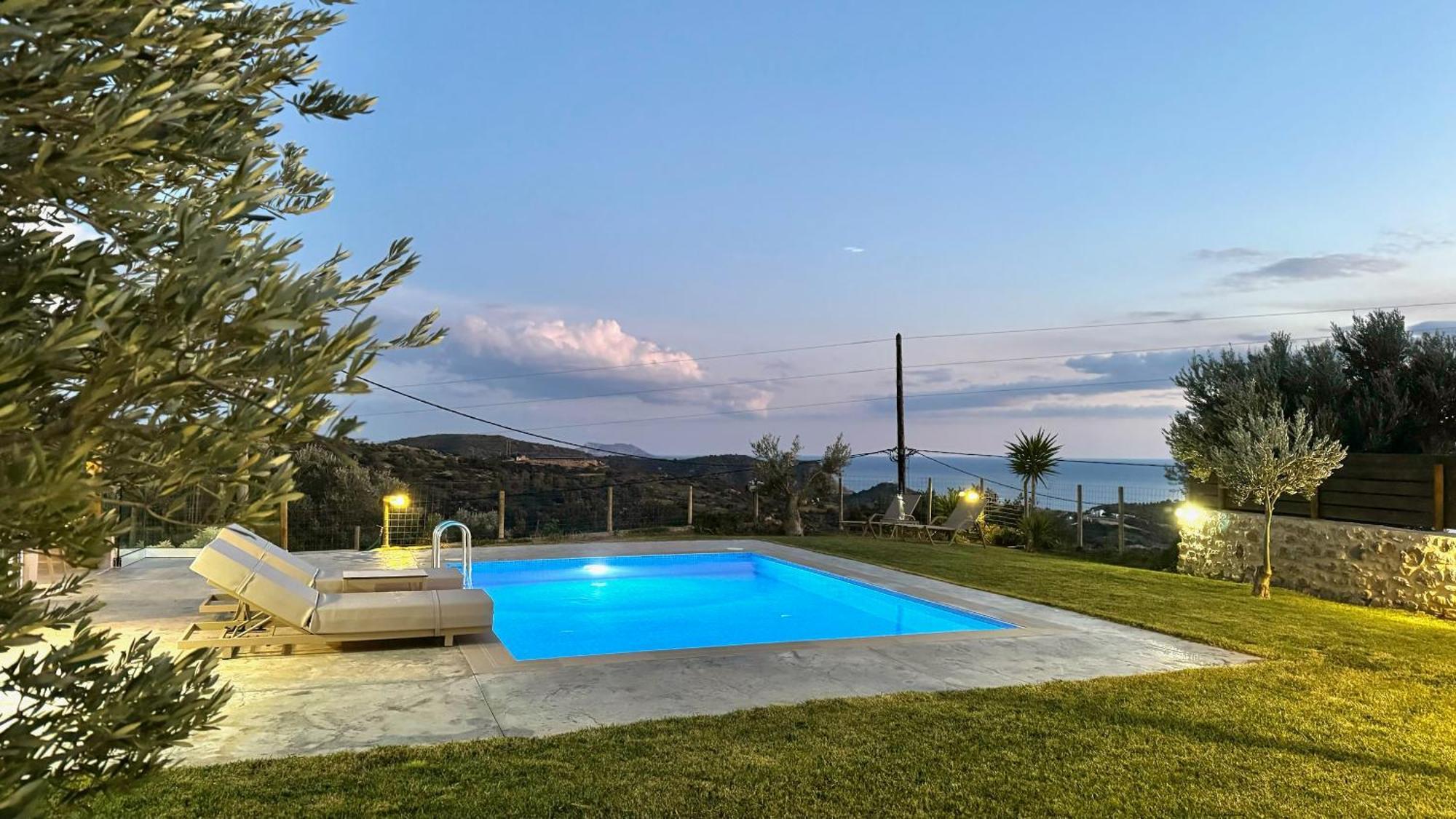 Villa Michael Triopetra Private Villa, Private Swimming Pool, Garden, Panoramic Sunset Екстер'єр фото